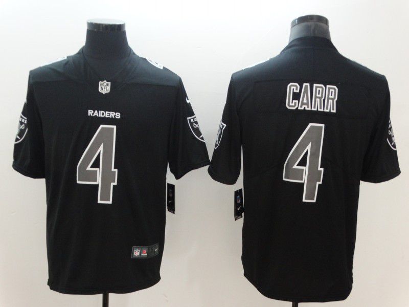 Men Oakland Raiders 4 Carr Nike Fashion Impact Black Color Rush Limited NFL Jerseys